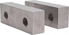 Gibraltar - 4-1/8" Wide x 1-1/2" High x 1" Thick, Flat/No Step Vise Jaw - Soft, Aluminum, Fixed Jaw, Compatible with 4" Vises - Industrial Tool & Supply