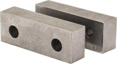 Gibraltar - 4-1/8" Wide x 1-1/2" High x 1" Thick, Flat/No Step Vise Jaw - Soft, Steel, Fixed Jaw, Compatible with 4" Vises - Industrial Tool & Supply