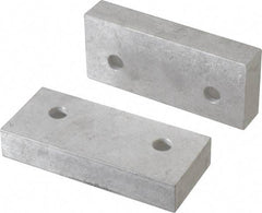 Gibraltar - 4-1/8" Wide x 1-3/4" High x 3/4" Thick, Flat/No Step Vise Jaw - Soft, Aluminum, Fixed Jaw, Compatible with 4" Vises - Industrial Tool & Supply