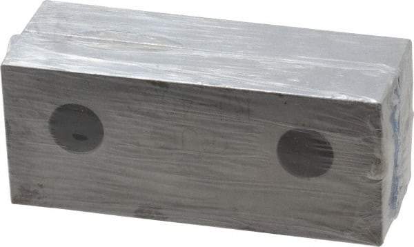 Gibraltar - 4-1/8" Wide x 1-3/4" High x 3/4" Thick, Flat/No Step Vise Jaw - Soft, Steel, Fixed Jaw, Compatible with 4" Vises - Industrial Tool & Supply