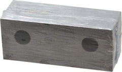 Gibraltar - 4-1/8" Wide x 1-3/4" High x 3/4" Thick, Flat/No Step Vise Jaw - Soft, Steel, Fixed Jaw, Compatible with 4" Vises - Industrial Tool & Supply