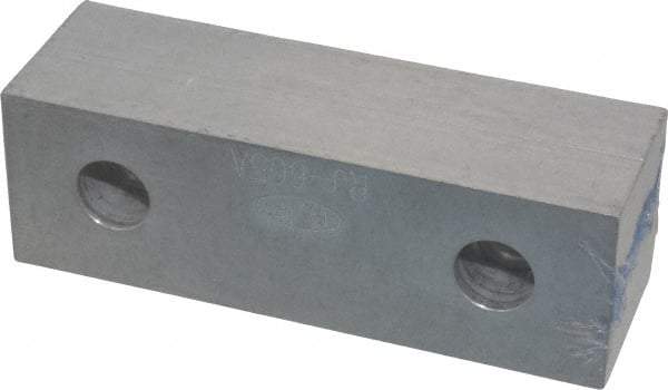 Gibraltar - 6-1/8" Wide x 2" High x 1" Thick, Flat/No Step Vise Jaw - Soft, Aluminum, Fixed Jaw, Compatible with 6" Vises - Industrial Tool & Supply