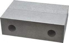 Gibraltar - 6-1/8" Wide x 2" High x 2" Thick, Flat/No Step Vise Jaw - Soft, Aluminum, Fixed Jaw, Compatible with 6" Vises - Industrial Tool & Supply