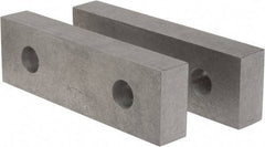 Gibraltar - 8-1/8" Wide x 2-1/2" High x 1-1/4" Thick, Flat/No Step Vise Jaw - Soft, Aluminum, Fixed Jaw, Compatible with 8" Vises - Industrial Tool & Supply