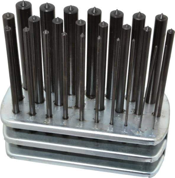 Spellmaco - 25 Piece, 1 to 13mm, Transfer Punch Set - Industrial Tool & Supply