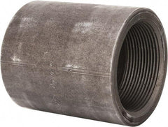 Made in USA - Size 2 x 1", Class 3,000, Forged Carbon Steel Black Pipe Reducing Coupling - 3,000 psi, Threaded End Connection - Industrial Tool & Supply
