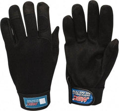 MSC - Size S (7) Amara Work Gloves - For Mechanic's & Lifting, Uncoated, Hook & Loop Cuff, Full Fingered, Black, Paired - Industrial Tool & Supply