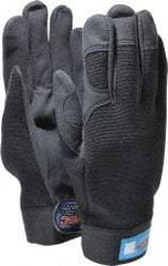 MSC - Size 2XL (11) Amara Work Gloves - For Mechanic's & Lifting, Uncoated, Hook & Loop Cuff, Full Fingered, Black, Paired - Industrial Tool & Supply