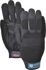 MSC - Size 2XL (11) Amara with Padding Anti-Vibration/Impact Protection Work Gloves - For Mechanic's & Lifting, Uncoated, Hook & Loop Cuff, Full Fingered, Black, Paired - Industrial Tool & Supply