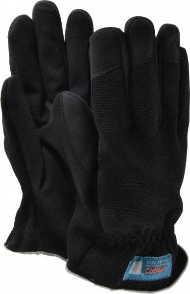 MSC - Size 2XL (11) Amara Work Gloves - For Mechanic's & Lifting, Uncoated, Slip-On Cuff, Full Fingered, Black, Paired - Industrial Tool & Supply
