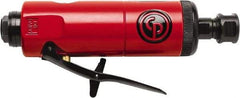 Chicago Pneumatic - 1/4" Collet, Straight Handle, Straight Air Die Grinder - 22,000 RPM, Rear Exhaust, 26 CFM, 0.4 hp, 90 psi, 1/4" Inlet - Industrial Tool & Supply