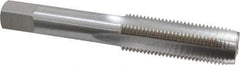 Interstate - M15x1.50 Metric Fine 6H 4 Flute Bright Finish High Speed Steel Straight Flute Standard Hand Tap - Plug, Right Hand Thread, 3-13/16" OAL, 1-13/16" Thread Length, D6 Limit, Oversize - Exact Industrial Supply