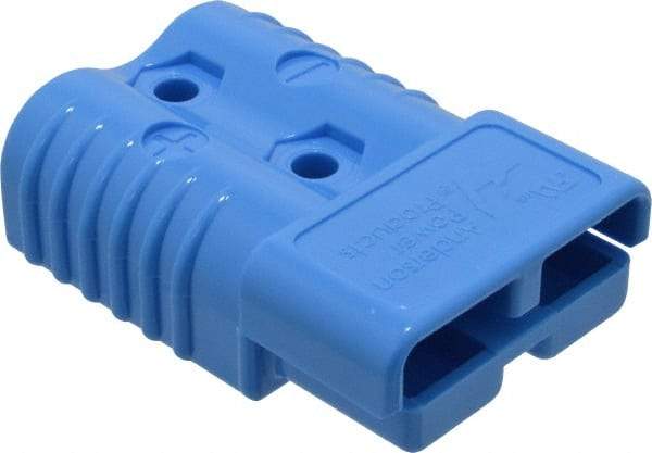 Made in USA - 1/0 AWG, 600 V, 175 A, Battery Connector - Blue - Industrial Tool & Supply