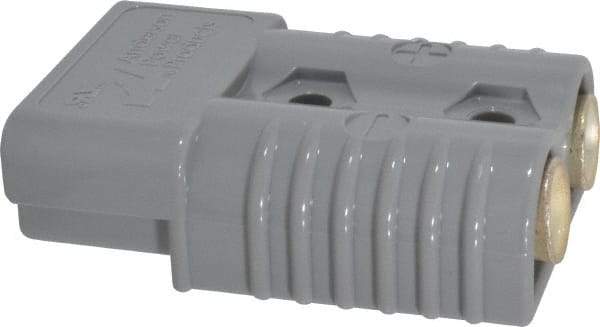 Made in USA - 1/0 AWG, 600 V, 175 A, Battery Connector - Gray - Industrial Tool & Supply