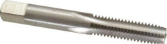 Interstate - M9x1.50 Metric Special 6H 4 Flute Bright Finish High Speed Steel Straight Flute Standard Hand Tap - Plug, Right Hand Thread, 2-23/32" OAL, 1-1/8" Thread Length, D6 Limit, Oversize - Exact Industrial Supply
