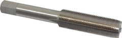 Interstate - M13x1.00 Metric Special 6H 4 Flute Bright Finish High Speed Steel Straight Flute Standard Hand Tap - Plug, Right Hand Thread, 3-3/8" OAL, 1-21/32" Thread Length, D5 Limit, Oversize - Exact Industrial Supply
