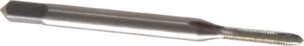 Interstate - M2x0.40 Metric Coarse, 2 Flute, Bright Finish, High Speed Steel Spiral Point Tap - Plug Chamfer, Right Hand Thread, 1-3/4" OAL, 7/16" Thread Length, 6H Class of Fit - Exact Industrial Supply
