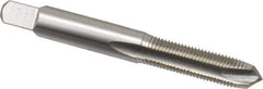 Interstate - M9x1.00 Metric Fine, 3 Flute, Bright Finish, High Speed Steel Spiral Point Tap - Plug Chamfer, Right Hand Thread, 2-23/32" OAL, 1-1/8" Thread Length - Exact Industrial Supply