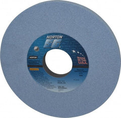 Norton - 12" Diam x 3" Hole x 1" Thick, J Hardness, 46 Grit Surface Grinding Wheel - Ceramic, Type 1, Coarse Grade, 2,070 Max RPM, Vitrified Bond, No Recess - Industrial Tool & Supply