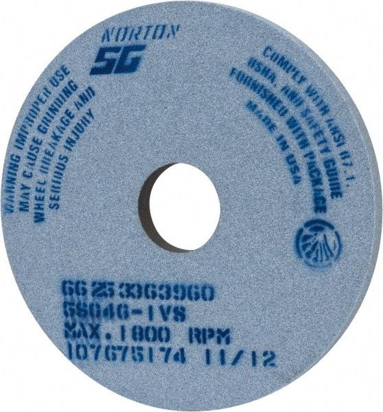 Norton - 14" Diam x 3" Hole x 1" Thick, I Hardness, 46 Grit Surface Grinding Wheel - Ceramic, Type 1, Coarse Grade, 1,800 Max RPM, Vitrified Bond, No Recess - Industrial Tool & Supply