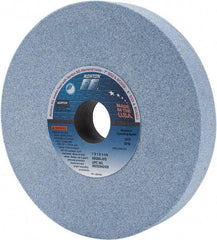 Norton - 7" Diam x 1-1/4" Hole x 1" Thick, J Hardness, 60 Grit Surface Grinding Wheel - Ceramic, Type 1, Medium Grade, 3,600 Max RPM, Vitrified Bond, No Recess - Industrial Tool & Supply