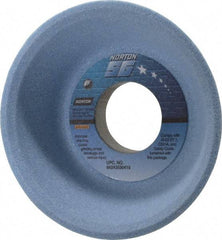 Norton - 4" Diam, 1-1/4" Hole Size, 1-1/2" Overall Thickness, 80 Grit, Type 11 Tool & Cutter Grinding Wheel - Medium Grade, Ceramic, J Hardness, Vitrified Bond, 5,730 RPM - Industrial Tool & Supply