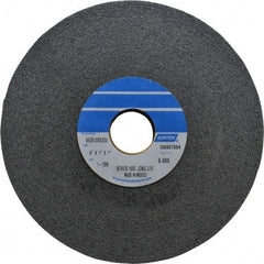 Norton - 6" Diam, 1" Face Width, 1" Center Hole, Medium Grade, Silicon Carbide Deburring Wheel - Convolute, Hard Density 7 Grade, 6,000 RPM - Industrial Tool & Supply