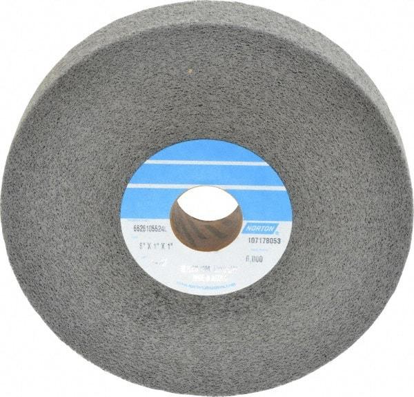 Norton - 6" Diam, 1" Face Width, 1" Center Hole, Fine Grade, Silicon Carbide Deburring Wheel - Convolute, Hard Density 8 Grade, 4,500 RPM - Industrial Tool & Supply