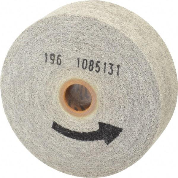 Norton - 6" Diam, 2" Face Width, 1" Center Hole, Medium Grade, Aluminum Oxide Deburring Wheel - Convolute, Hard Density 7 Grade, 4,500 RPM - Industrial Tool & Supply