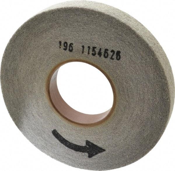 Norton - 8" Diam, 1" Face Width, 3" Center Hole, Medium Grade, Aluminum Oxide Deburring Wheel - Convolute, Hard Density 7 Grade, 3,650 RPM - Industrial Tool & Supply