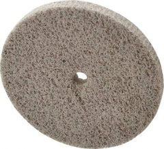 Norton - 3" Diam, 1/4" Face Width, 1/4" Center Hole, Very Fine Grade, Aluminum Oxide Deburring Wheel - Unitized, Medium Grade, 18,000 RPM - Industrial Tool & Supply