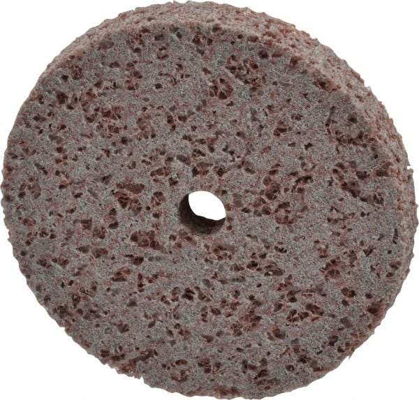Norton - 2" Diam, 1/4" Face Width, 1/4" Center Hole, Coarse Grade, Aluminum Oxide Deburring Wheel - Unitized, Hard Density 8 Grade, 11,000 RPM - Industrial Tool & Supply