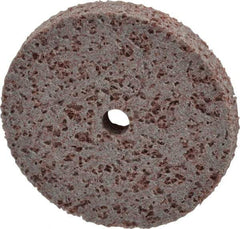 Norton - 2" Diam, 1/4" Face Width, 1/4" Center Hole, Coarse Grade, Aluminum Oxide Deburring Wheel - Unitized, Hard Density 8 Grade, 11,000 RPM - Industrial Tool & Supply