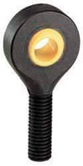 Igus - 3/16" ID, 5/8" Max OD, 225 Lb Max Static Cap, Self Aligning Spherical Rod End - 10-32 RH, 5/16" Shank Diam, 3/4" Shank Length, Thermoplastic with Plastic Raceway - Industrial Tool & Supply