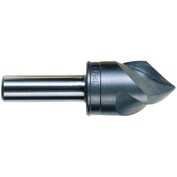 M.A. Ford - 7/8" Head Diam, 1/2" Shank Diam, 3 Flute 100° High Speed Steel Countersink - 3" OAL - Industrial Tool & Supply