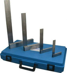 Fowler - 4 Piece, 3, 4, 6, 8 Inch Base Length, 4, 6, 9, 12 Inch Blade Length, Square Set - Steel - Industrial Tool & Supply