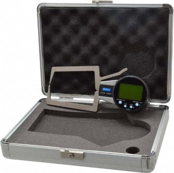 Fowler - 0 to 0.79 Inch, Outside Electronic Caliper Gage - 0.0005 Inch Resolution, 0.0008 Inch Accuracy, 357 Battery - Industrial Tool & Supply