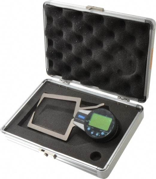 Fowler - 0.4 to 1.2 Inch, Outside Electronic Caliper Gage - 0.0005 Inch Resolution, 0.0008 Inch Accuracy, 357 Battery - Industrial Tool & Supply