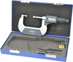 Fowler - 1" to 2" Mechanical Blade Micrometer - 0.0002" Accuracy, 0.001mm Graduation, 0.03" Blade Thickness, Friction Thimble, Digital Counter - Industrial Tool & Supply
