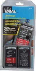 Ideal - STP & UTP Cable Tester - 10BaseT, T568A & T568B Connectors - Industrial Tool & Supply
