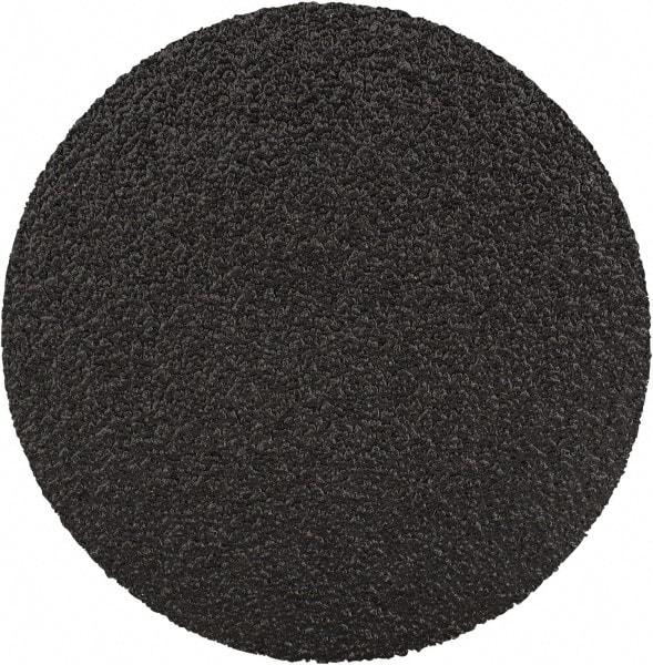 3M - 2" Disc Diam, 80 Grit, Zirconia Alumina Quick Change Disc - Type S Attaching System, Coated, Black, Medium Grade, 25,000 RPM, 501C Series - Industrial Tool & Supply