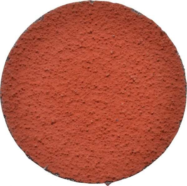3M - 2" Disc Diam, 60 Grit, Ceramic Quick Change Disc - Type S Attaching System, Coated, Orange, Medium Grade, 25,000 RPM, 777F Series - Industrial Tool & Supply