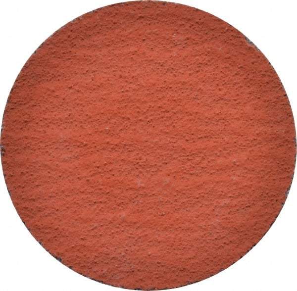 3M - 2" Disc Diam, 100 Grit, Ceramic Quick Change Disc - Type S Attaching System, Coated, Orange, Fine Grade, 25,000 RPM, 777F Series - Industrial Tool & Supply