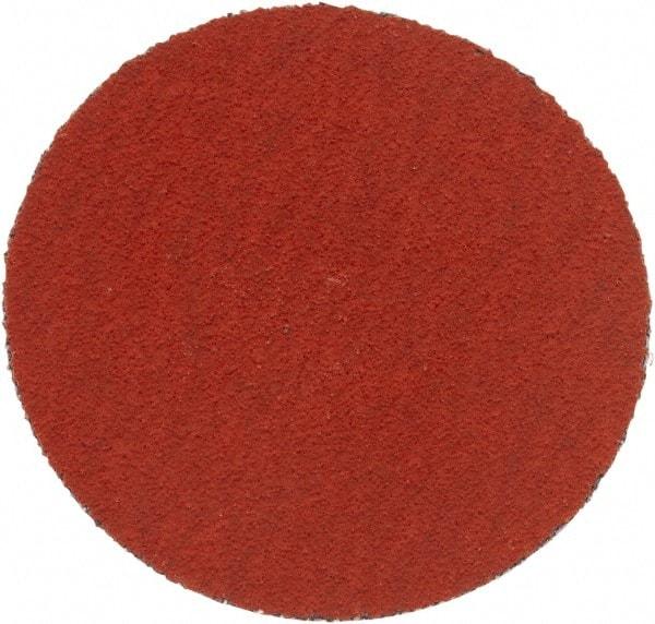 3M - 2" Disc Diam, 120 Grit, Ceramic Quick Change Disc - Type S Attaching System, Coated, Orange, Fine Grade, 25,000 RPM, 777F Series - Industrial Tool & Supply