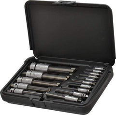 Walton - #4 to 1" Tap Extractor Set - 3, 4 Flutes, 15 Pieces - Industrial Tool & Supply