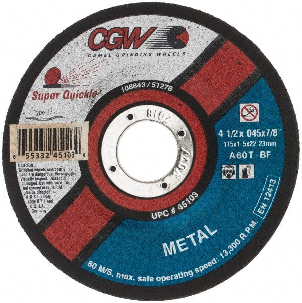 CGW Abrasives - Cutoff Wheel - - Exact Industrial Supply