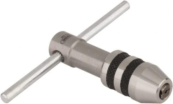 General - #0 to #8 Tap Capacity, T Handle Tap Wrench - 2-1/4" Overall Length - Industrial Tool & Supply