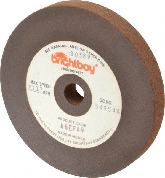 Cratex - 4" Diam x 1/2" Hole x 1/2" Thick, 46 Grit Surface Grinding Wheel - Coarse Grade - Industrial Tool & Supply