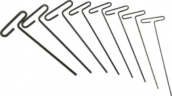 Eklind - 8 Piece T-Handle Hex Key Set - Industrial Tool & Supply