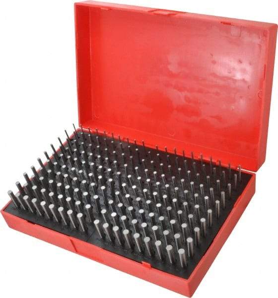 Value Collection - 190 Piece, 0.0615-0.2505 Inch Diameter Plug and Pin Gage Set - Plus 0.0002 Inch Tolerance, Class ZZ - Industrial Tool & Supply